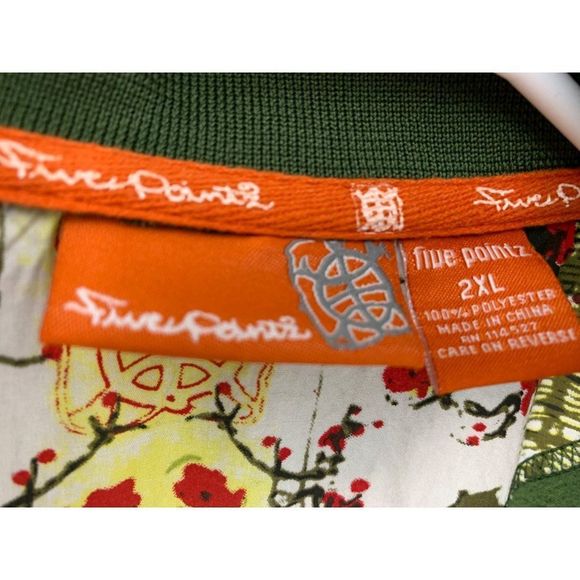 Mens Five Pointz Green Hip Hop Golf Jacket Sakura Stand Collar 2XL Full Zip 5292 - Picture 5 of 6